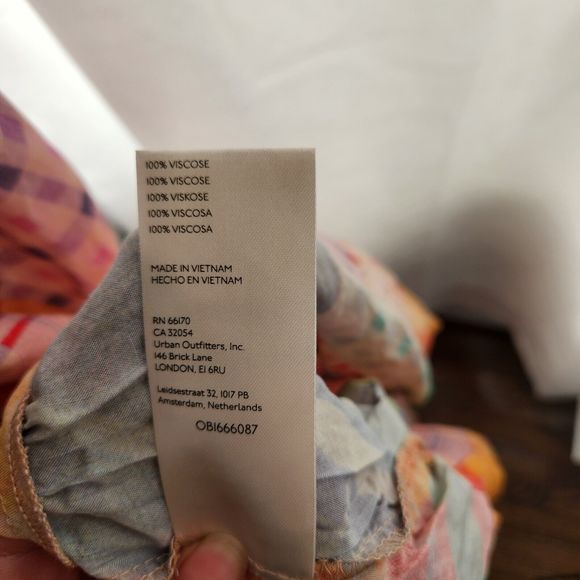 NWOT Free People Haut Long Gone Sailing Maxi Top Large L Boho Plaid - Picture 12 of 13